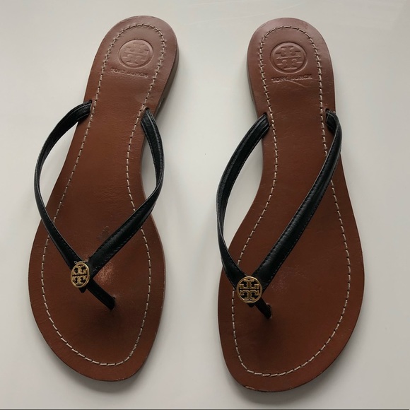 Tory Burch Shoes - Tory Burch | black thong sandal with gold!